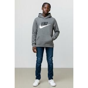 NIKE Boys Hoodie Gray Medium Activewear Gym size 7/8